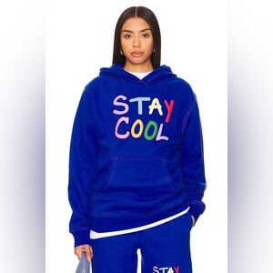 Stay Cool Sweatshirt Women’s Large Puff Paint in Royal